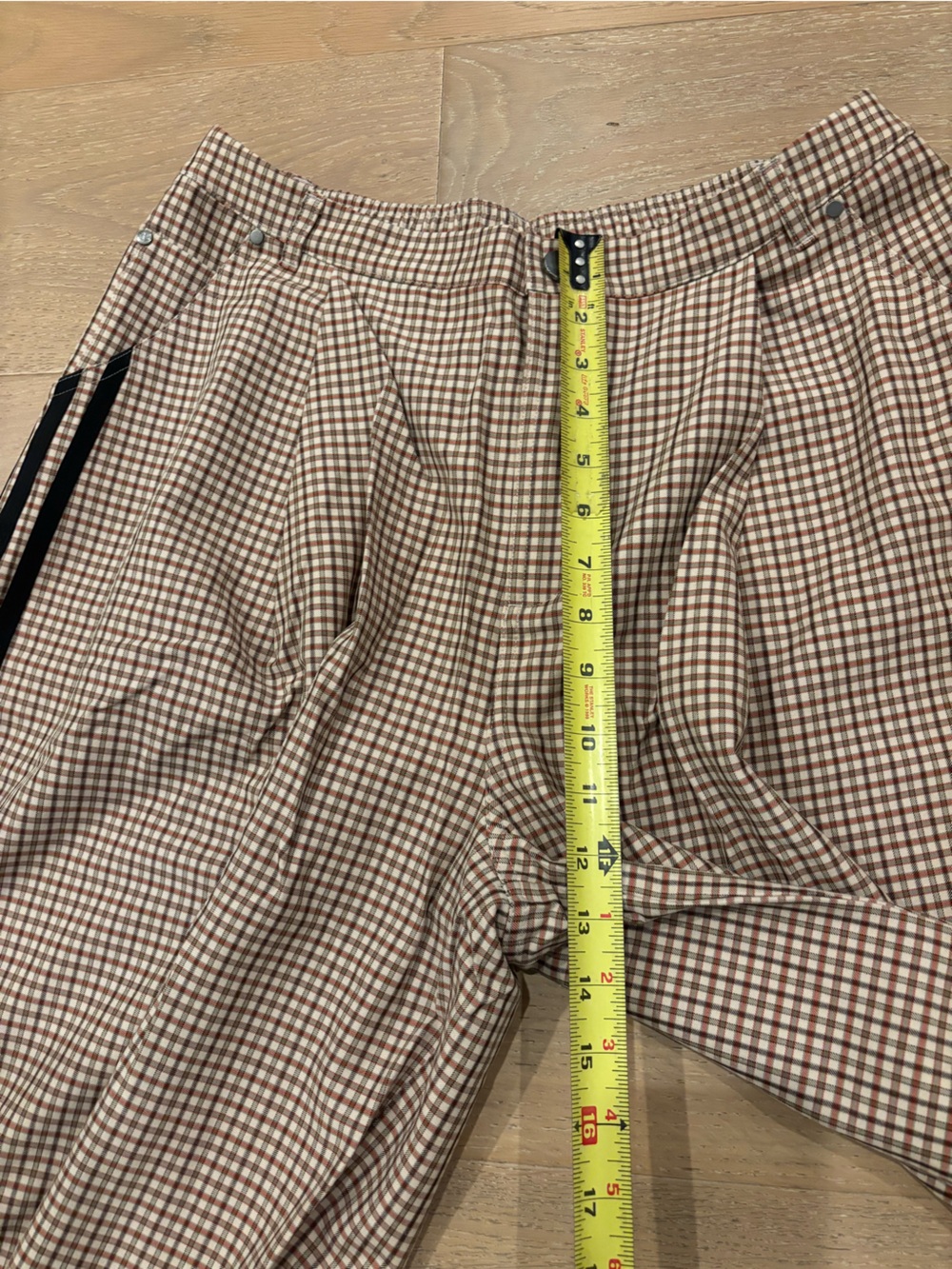 adidas Originals Checks Trouser Loose Pants Med NWT crystal linen / aurora Pleat - Picture 14 of 16